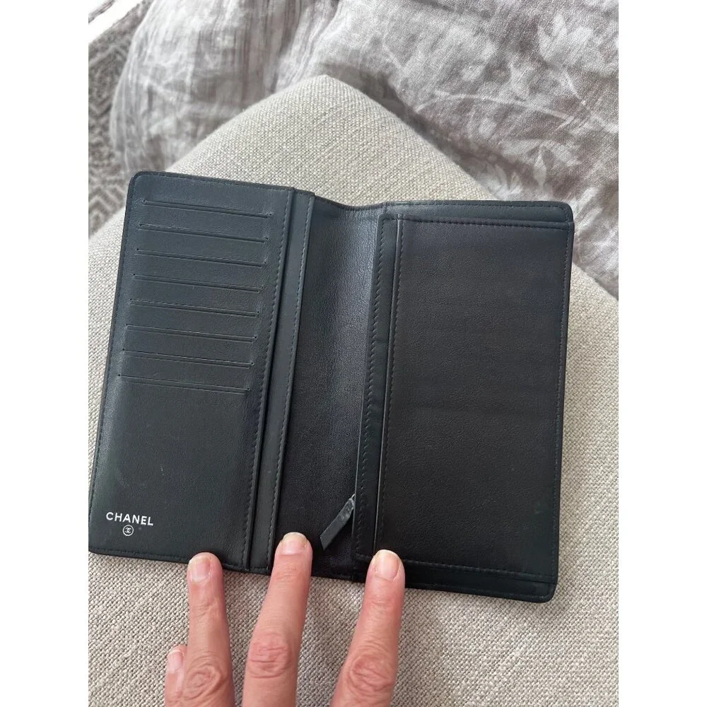 Chanel Patent Leather Camellia Wallet